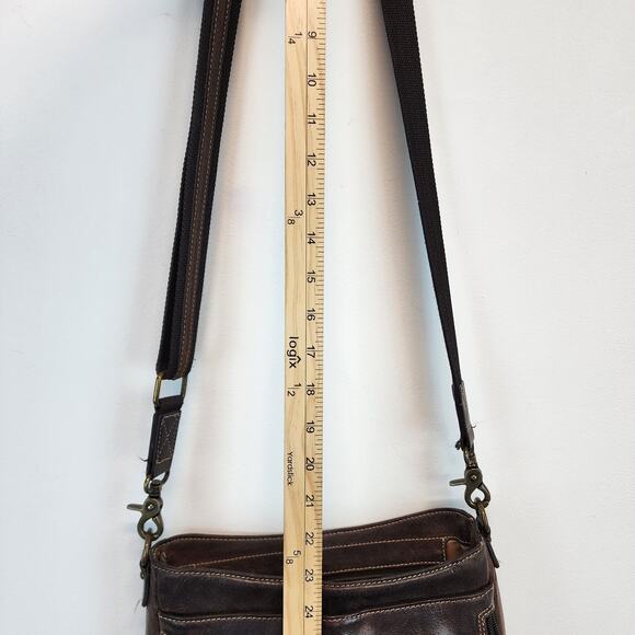 Gun Tote N Mamas Distressed Brown Leather Crossbody Purse RFID Concealed Carry - Picture 11 of 13